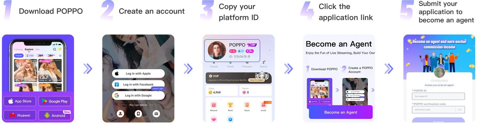 Poppo Live Agent Sign Up